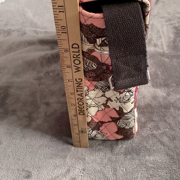 Vera Bradley Attaché Black, White, Pink, Brown 5 pockets & shoulder strap - Picture 6 of 11